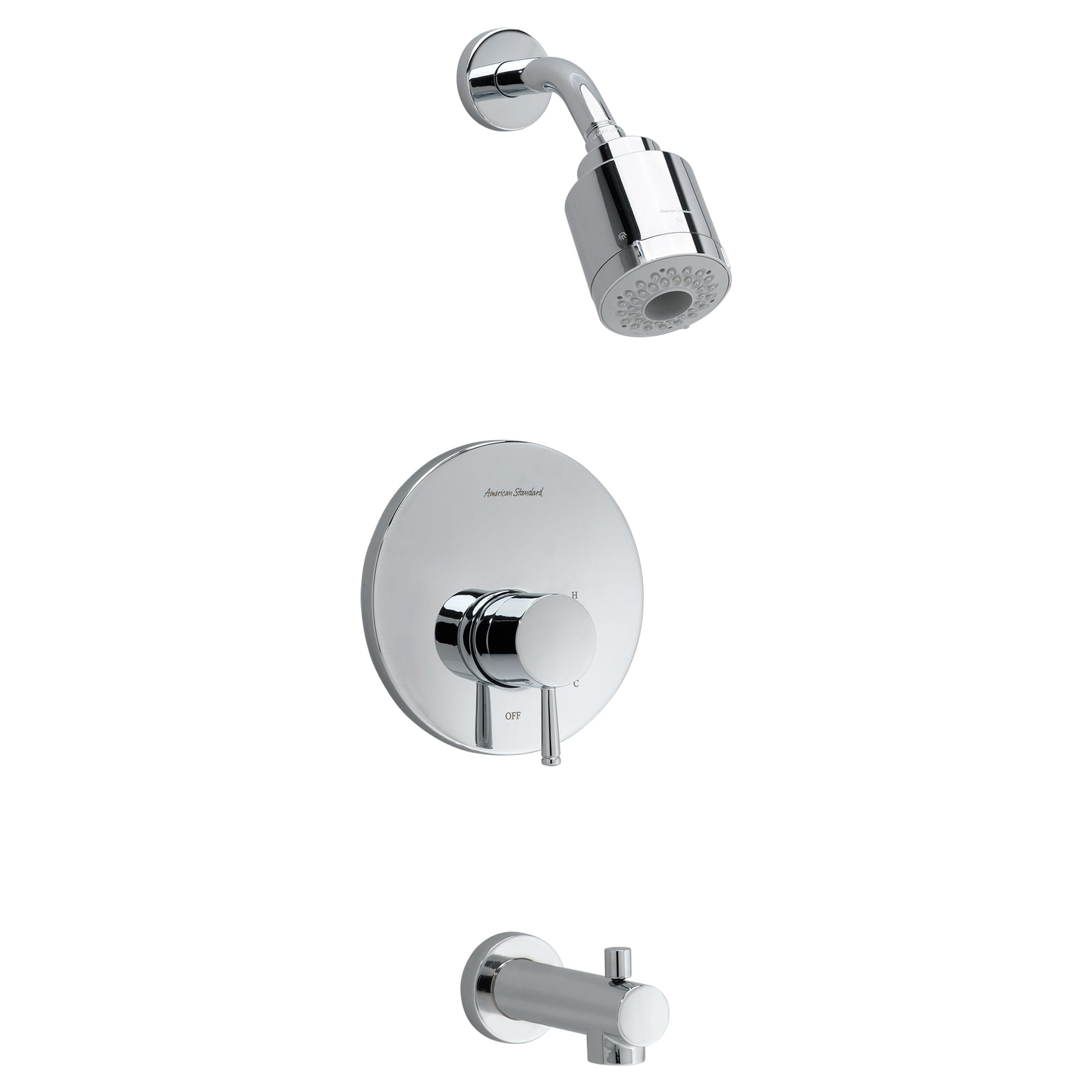 Serin 20 GPM Tub and Shower Trim Kit with FloWise Showerhead and Lever Handle CHROME